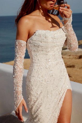 Adore by Justin Alexander Style No. Vivienne 11374SD #1 Ivory/Latte thumbnail