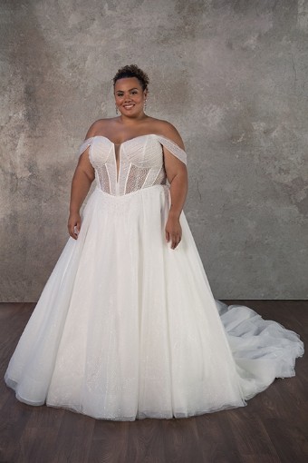 Essense of Australia Style No. D4130IV #8 (IVIV-PL) IVR TULLE & REGAL ORGANZA OVER IVR GWN W PORCELAIN TULLE PLNG thumbnail