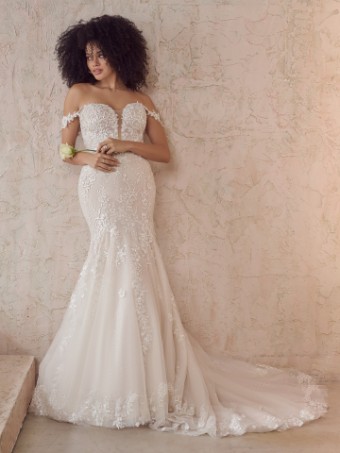 Maggie Sottero Style No. LENNON (22MC913A01 - Plunging Neckline) #0 default Ivory/Pewter Accent over Blush (gown with Natural Illusion) thumbnail