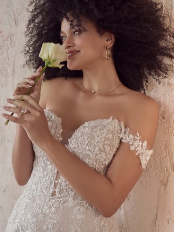 Maggie Sottero Style No. LENNON (22MC913A01 - Plunging Neckline) #4 default Ivory/Pewter Accent over Blush (gown with Natural Illusion) thumbnail
