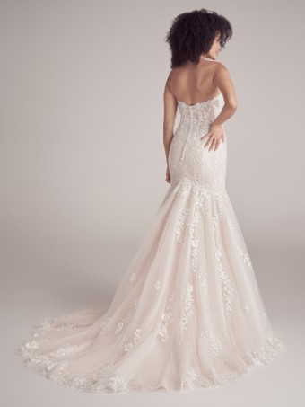 Maggie Sottero Style No. LENNON (22MC913A01 - Plunging Neckline) #3 Ivory/Pewter Accent over Blush (gown with Natural Illusion) thumbnail