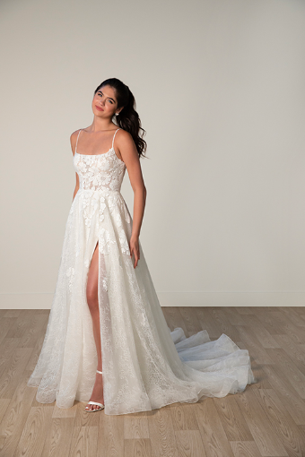 Stella York Style No. 8041ZZ #2 (IV-BC) IVORY LACE TULLE AND ROYAL ORGANZA OVER BISCOTTI GOWN thumbnail