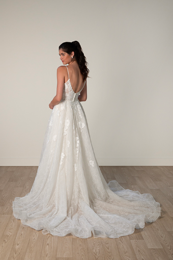 Stella York Style No. 8041ZZ #3 (IV-BC) IVORY LACE TULLE AND ROYAL ORGANZA OVER BISCOTTI GOWN thumbnail