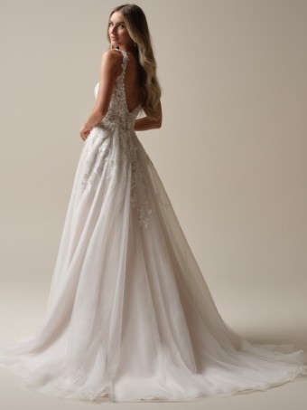 Rebecca Ingram Style No. MAPLE (25RN322A01 - Unlined bodice) #5 Ivory (gown with Natural Illusion) thumbnail