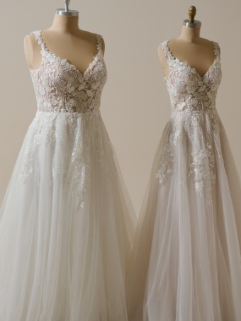 Rebecca Ingram Style No. MAPLE (25RN322A01 - Unlined bodice) #8 default Ivory (gown with Natural Illusion) thumbnail