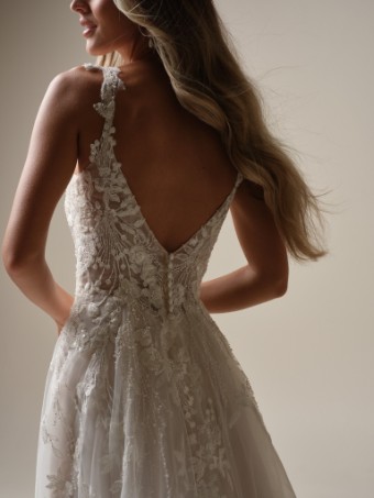 Rebecca Ingram Style No. MAPLE (25RN322A01 - Unlined bodice) #4 Ivory (gown with Natural Illusion) thumbnail