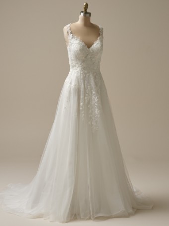 Rebecca Ingram Style No. MAPLE (25RN322A01 - Unlined bodice) #6 Ivory (gown with Natural Illusion) thumbnail