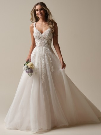 Rebecca Ingram Style No. MAPLE (25RN322A01 - Unlined bodice) #0 default Ivory (gown with Natural Illusion) thumbnail