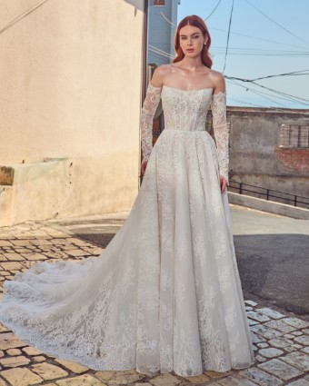 L'Amour by Calla Blanche Style No. LA25101 Aretha #2 Ivory/Ivory thumbnail