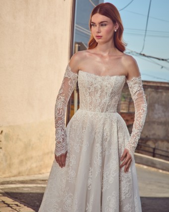 L'Amour by Calla Blanche Style No. LA25101 Aretha #3 Ivory/Ivory thumbnail
