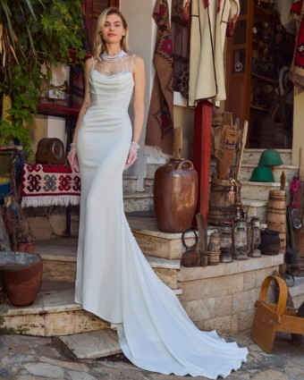 L'Amour by Calla Blanche Style No. LA25120 Raina #1 Ivory thumbnail