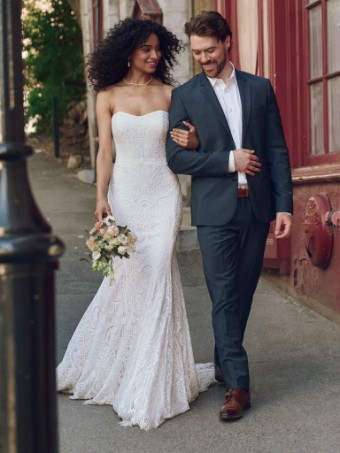 Rebecca Ingram Style No. BERKELEY (25RK285A01) #1 Ivory over Pearl (gown with Natural Illusion) thumbnail