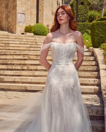 L'Amour by Calla Blanche Style No. LA25104 Marisol #3 Ivory/Ivory thumbnail