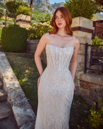 L'Amour by Calla Blanche Style No. LA25104 Marisol #1 Ivory/Ivory thumbnail