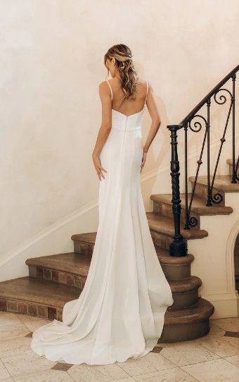 Stella York Style No. SY8071IV #2 (IV-PL) Ivory Gown w Porcelain Tulle Plunge thumbnail