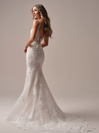 Rebecca Ingram Style No. CANDICE (25RS918A01 - Unlined bodice, Sleeveless, Glitter tulle) #8 All Ivory (gown with Ivory Illusion) thumbnail