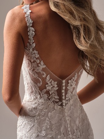 Rebecca Ingram Style No. CANDICE (25RS918A01 - Unlined bodice, Sleeveless, Glitter tulle) #9 All Ivory (gown with Ivory Illusion) thumbnail