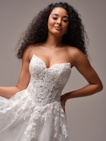 Rebecca Ingram Style No. PAIGE (25RS919A01 - Unlined bodice, Glitter tulle) #1 All Ivory (gown with Ivory Illusion) thumbnail