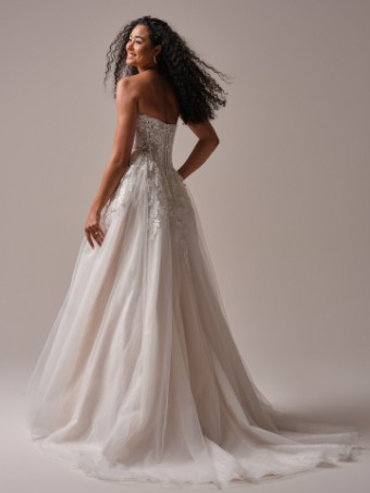 Rebecca Ingram Style No. PAIGE (25RS919A01 - Unlined bodice, Glitter tulle) #3 default All Ivory (gown with Ivory Illusion) thumbnail