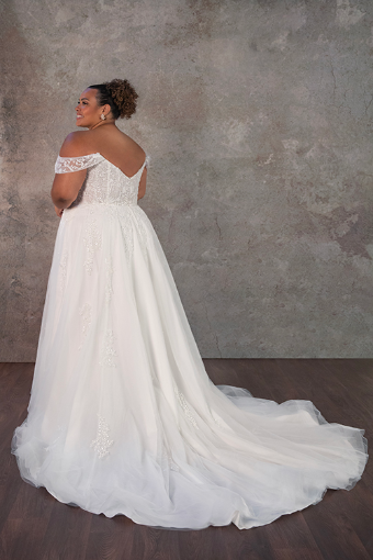 Essense of Australia Style No. D4098IQ #1 (IV-IV) Ivory Lace and Tulle over Ivory Gown thumbnail