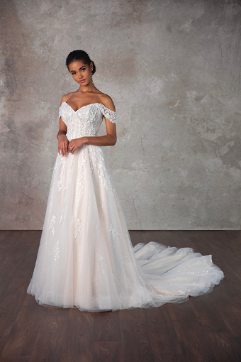 Essense of Australia Style No. D4098IQ #2 (IV-IV) Ivory Lace and Tulle over Ivory Gown thumbnail