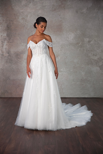 Essense of Australia Style No. D4098IQ #4 (IV-IV) Ivory Lace and Tulle over Ivory Gown thumbnail