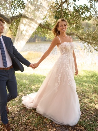 Rebecca Ingram Style No. ANGIE (25RK903A01 - Unlined bodice, Sparkle tulle) #4 Ivory/Silver Accent thumbnail