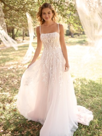Rebecca Ingram Style No. ANGIE (25RK903A01 - Unlined bodice, Sparkle tulle) #0 default Ivory/Silver Accent thumbnail