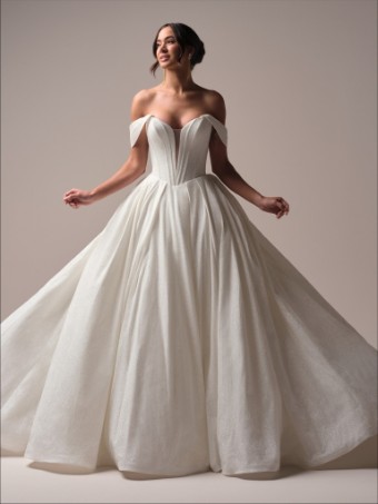 Maggie Sottero Style No. DERRICK ROYALE (23MS723A04 - Plunge Neckline) #3 All Ivory (gown with Ivory Illusion) thumbnail
