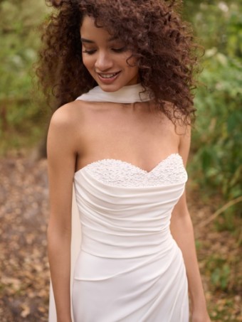 Rebecca Ingram Style No. KATHLEEN (25RN904A11 - No Slit) #2 All Ivory thumbnail