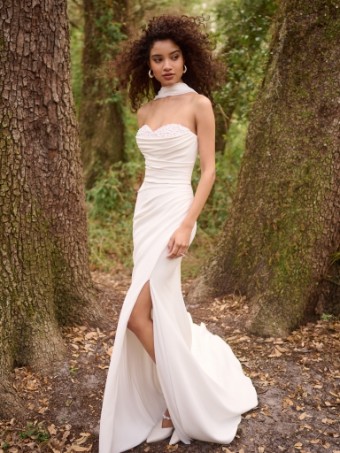 Rebecca Ingram Style No. KATHLEEN (25RN904A11 - No Slit) #1 All Ivory thumbnail