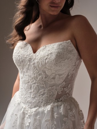 Rebecca Ingram Style No. PAIGE (25RS919B01 - Lined bodice, Glitter tulle) #1 All Ivory (gown with Ivory Illusion) thumbnail