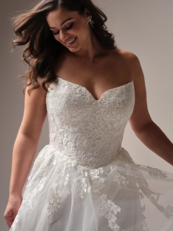 Rebecca Ingram Style No. PAIGE (25RS919B01 - Lined bodice, Glitter tulle) #2 default All Ivory (gown with Ivory Illusion) thumbnail