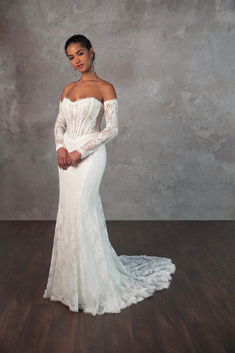 Essense of Australia Style No. D4287ZZ #0 default (IV-IVR) Ivory Lace and Tulle over Ivory Gown thumbnail