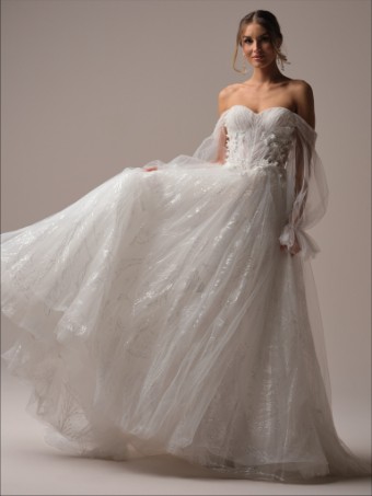 Maggie Sottero Style No. IRELAND (25MB927A02 - Plain tulle) #7 default Ivory/Silver Accent (gown with Ivory Illusion) thumbnail