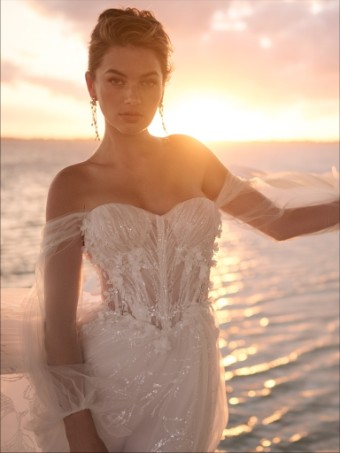 Maggie Sottero Style No. IRELAND (25MB927A02 - Plain tulle) #0 default Ivory/Silver Accent (gown with Ivory Illusion) thumbnail