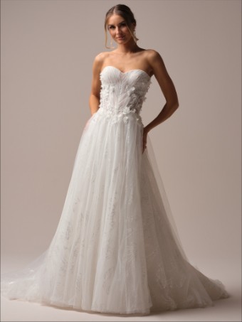 Maggie Sottero Style No. IRELAND (25MB927A02 - Plain tulle) #6 Ivory/Silver Accent (gown with Ivory Illusion) thumbnail