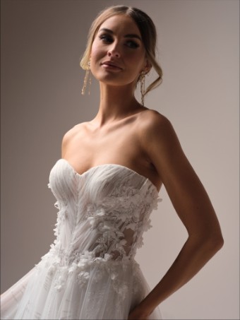 Maggie Sottero Style No. IRELAND (25MB927A02 - Plain tulle) #5 Ivory/Silver Accent (gown with Ivory Illusion) thumbnail
