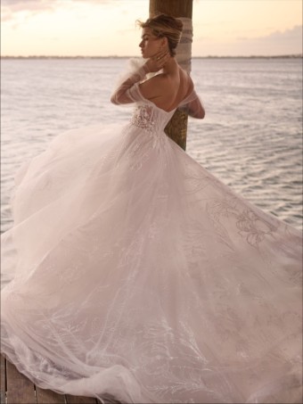 Maggie Sottero Style No. IRELAND (25MB927A02 - Plain tulle) #3 Ivory/Silver Accent (gown with Ivory Illusion) thumbnail