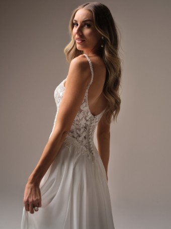 Rebecca Ingram Style No. FINLEY (25RS888B11 - Lined bodice with no plunge) #3 All Ivory (gown with Ivory Illusion) thumbnail