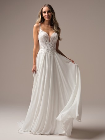 Rebecca Ingram Style No. FINLEY (25RS888B11 - Lined bodice with no plunge) #0 default All Ivory (gown with Ivory Illusion) thumbnail