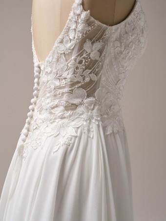 Rebecca Ingram Style No. FINLEY (25RS888A01 - Unlined bodice with plunge) #6 default All Ivory (gown with Ivory Illusion) thumbnail