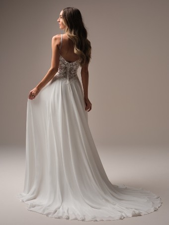 Rebecca Ingram Style No. FINLEY (25RS888A01 - Unlined bodice with plunge) #3 All Ivory (gown with Ivory Illusion) thumbnail