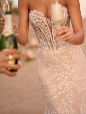 Maggie Sottero Style No. BENJIE ROYALE (25MB841A01 - Unlined Bodice, Chantilly Lace) #1 All Ivory (gown with Ivory Illusion) thumbnail