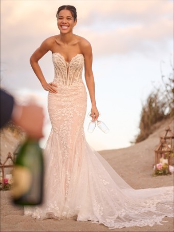 Maggie Sottero Style No. BENJIE ROYALE (25MB841A01 - Unlined Bodice, Chantilly Lace) #2 All Ivory (gown with Ivory Illusion) thumbnail