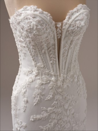 Maggie Sottero Style No. BENJIE ROYALE (25MB841A01 - Unlined Bodice, Chantilly Lace) #5 All Ivory (gown with Ivory Illusion) thumbnail