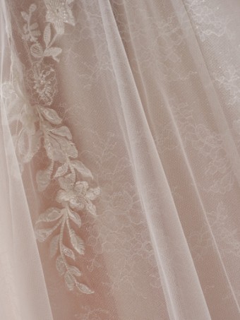 Rebecca Ingram Style No. HONOR (25RK922B01 - Lined bodice, Sleeveless, Chantilly Lace) #7 default All Ivory (gown with Ivory Illusion) thumbnail