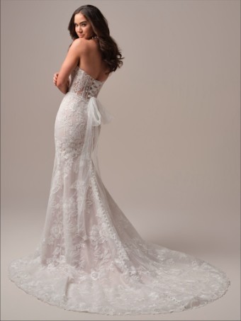 Maggie Sottero Style No. MEREDITH (25MB870B01 - Lined bodice, Glitter tulle 3) #4 All Ivory (gown with Ivory Illusion) thumbnail