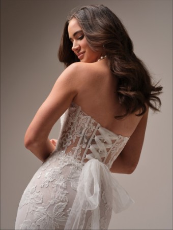 Maggie Sottero Style No. MEREDITH (25MB870B01 - Lined bodice, Glitter tulle 3) #5 All Ivory (gown with Ivory Illusion) thumbnail