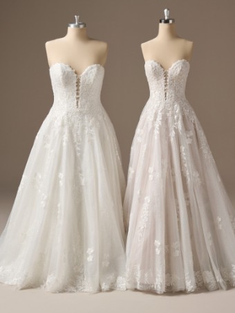 Maggie Sottero Style No. JENNIFER (26MS404B02 - No plunge, Chic organza) #5 default All Ivory (gown with Ivory Illusion) thumbnail